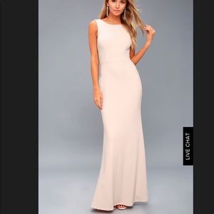 Lulu's Dresses - Lulus blush drape back evening maxi dress small Lulu's Dresses - Lulus blush drape back evening maxi dress small